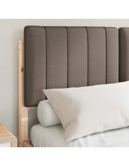 Letto con Testiera Rivestita Talpa 120 x 190 cm Pino massello