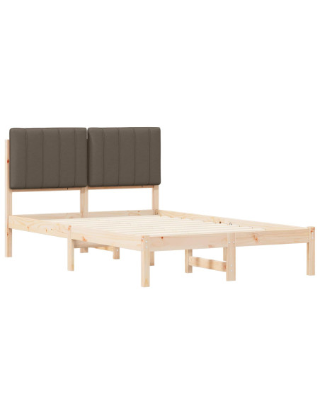 Letto con Testiera Rivestita Talpa 120 x 190 cm Pino massello