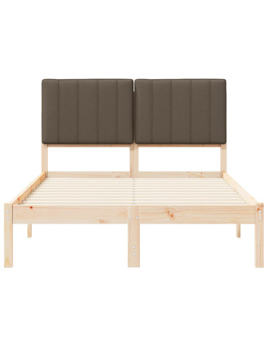 Letto con Testiera Rivestita Talpa 120 x 190 cm Pino massello