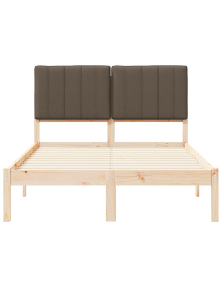 Letto con Testiera Rivestita Talpa 120 x 190 cm Pino massello