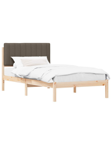 Letto con Testiera Rivestita Talpa 100 x 200 cm Pino massello