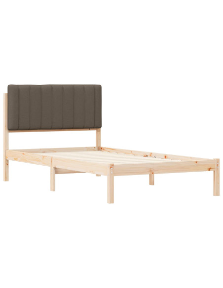 Letto con Testiera Rivestita Talpa 100 x 200 cm Pino massello
