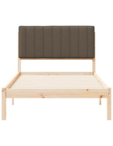 Letto con Testiera Rivestita Talpa 100 x 200 cm Pino massello