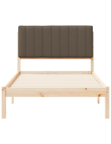 Letto con Testiera Rivestita Talpa 100 x 200 cm Pino massello