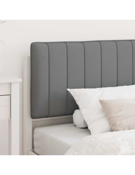 Letto con Testiera Rivestita Grigio chiaro 100 x 200 cm
