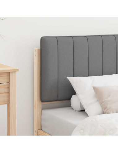 Letto con Testiera Rivestita Grigio chiaro 80 x 200 cm