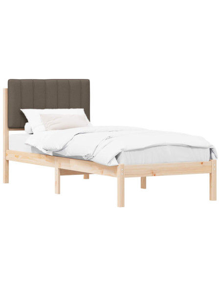 Letto con Testiera Rivestita Talpa 80 x 200 cm Pino massello