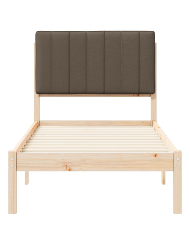 Letto con Testiera Rivestita Talpa 80 x 200 cm Pino massello