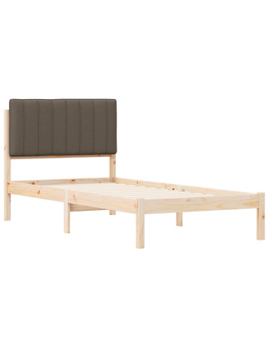 Letto con Testiera Rivestita Talpa 90 x 190 cm Pino massello