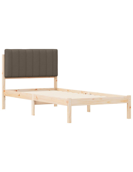 Letto con Testiera Rivestita Talpa 90 x 190 cm Pino massello