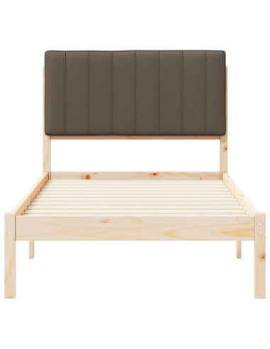 Letto con Testiera Rivestita Talpa 90 x 190 cm Pino massello