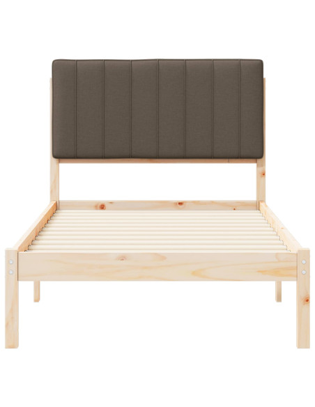 Letto con Testiera Rivestita Talpa 90 x 190 cm Pino massello