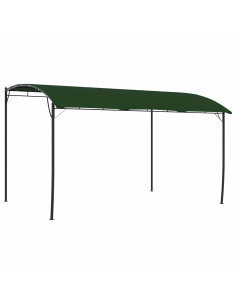 Gazebo 4 x 3 x 2,55 m Verde Tessuto e Alluminio 180
