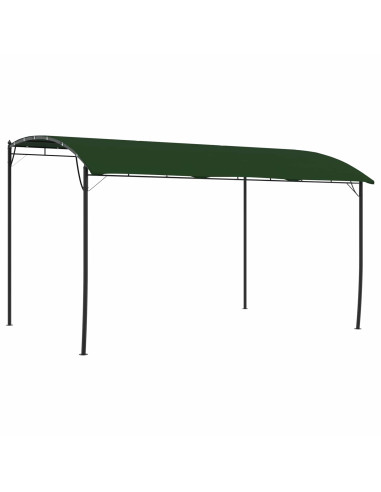 Gazebo 4 x 3 x 2,55 m Verde Tessuto e Alluminio 180