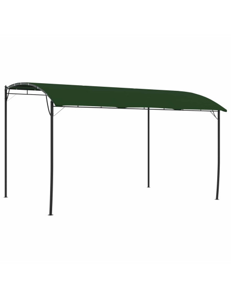 Gazebo 4 x 3 x 2,55 m Verde Tessuto e Alluminio 180