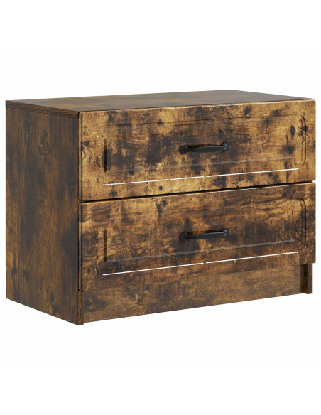 Armadio da Notte con cassetto Rovere Fumo 62 x 34,5 x 44,5 cm