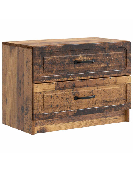 Armadio da Notte con cassetto Legno antico 62 x 34,5 x 44,5 cm