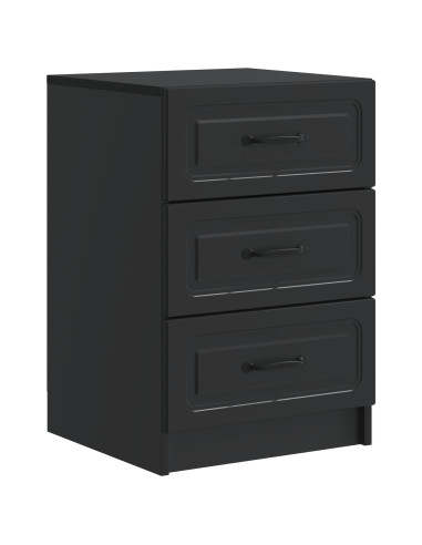 Armadio da Notte Nero 43 x 41 x 63,5 cm Legno ingegnerizzato