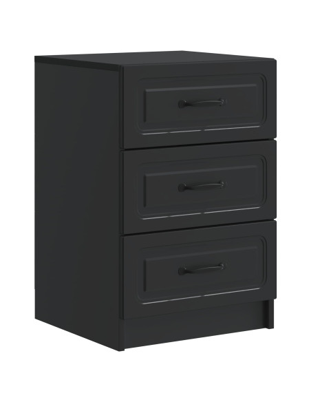 Armadio da Notte Nero 43 x 41 x 63,5 cm Legno ingegnerizzato