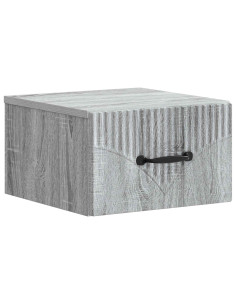 Mobiletto da notte a muro Grigio Sonoma 34,5 x 33 x 20 cm