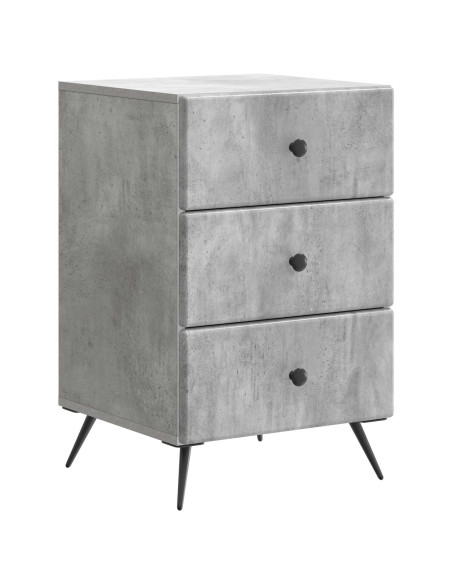 Armadio da Notte con cassetto Grigio Cemento 43 x 41 x 66,5 cm