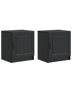 Armadio da Notte 2 pcs Nero 43 x 34,5 x 47 cm