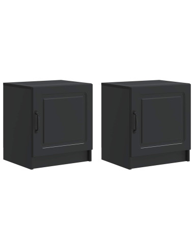 Armadio da Notte 2 pcs Nero 43 x 34,5 x 47 cm