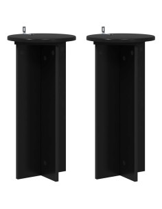 Supporto per piante 2 pcs Nero 29,5 x 29,5 x 60 cm