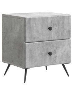 Armadio da Notte Grigio Cemento 43 x 34,5 x 47,5 cm
