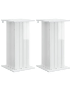 Supporto per piante 2 pcs Bianco Lucido 30,5 x 30 x 60,5 cm