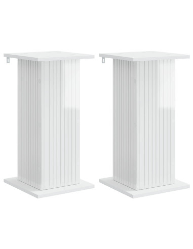 Supporto per piante 2 pcs Bianco Lucido 30,5 x 30 x 60,5 cm