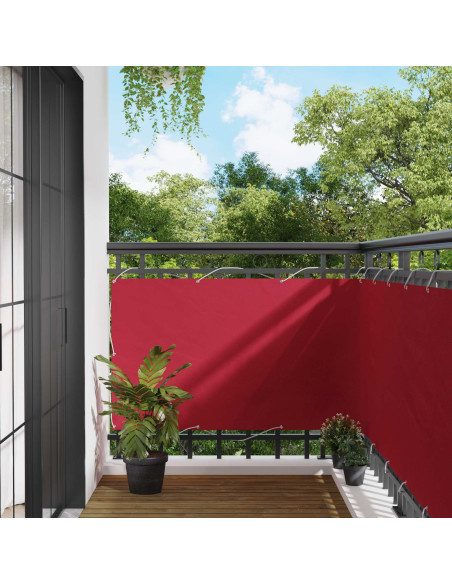 Schermo da balcone Rosso 100 x 500 cm Tessuto Oxford