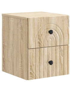 Mobiletto da notte a muro Rovere Sonoma 33 x 34,5 x 40 cm
