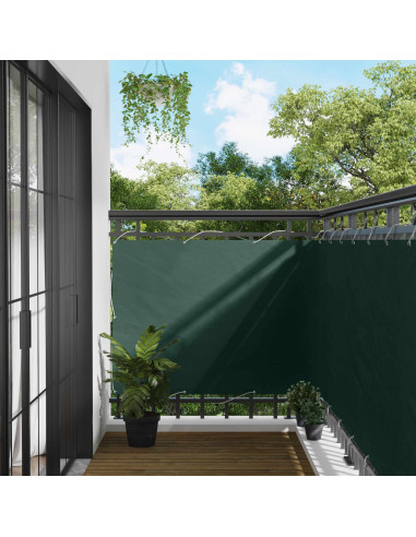 Schermo da balcone Verde Scuro 110 x 200 cm Tessuto Oxford