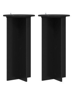 Supporto per piante 2 pcs Nero 40 x 40 x 80 cm
