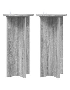 Supporto per piante 2 pcs Grigio Sonoma 40 x 40 x 80 cm