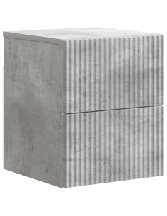 Mobiletto da notte a muro Grigio Cemento 33 x 34,5 x 40 cm