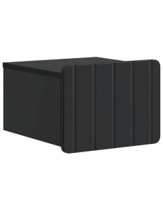 Mobiletto da notte a muro con cassetto Nero 33 x 34,5 x 24 cm