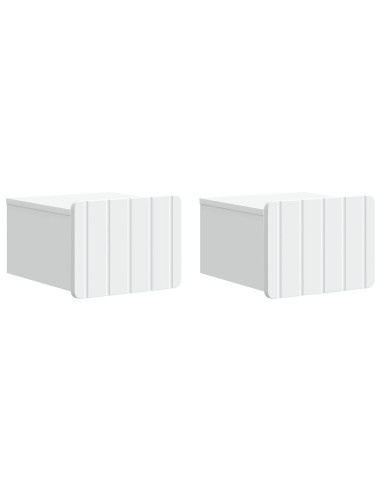 Mobiletto da notte a muro 2 pcs Bianco 33 x 34,5 x 24 cm
