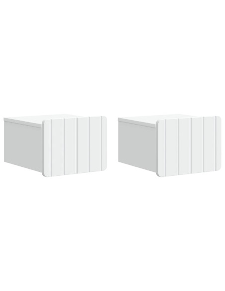 Mobiletto da notte a muro 2 pcs Bianco 33 x 34,5 x 24 cm
