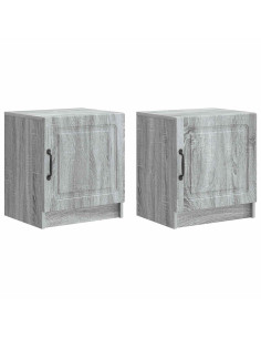 Armadio da Notte 2 pcs Grigio Sonoma 43 x 34,5 x 47 cm