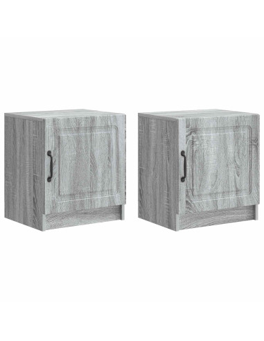Armadio da Notte 2 pcs Grigio Sonoma 43 x 34,5 x 47 cm