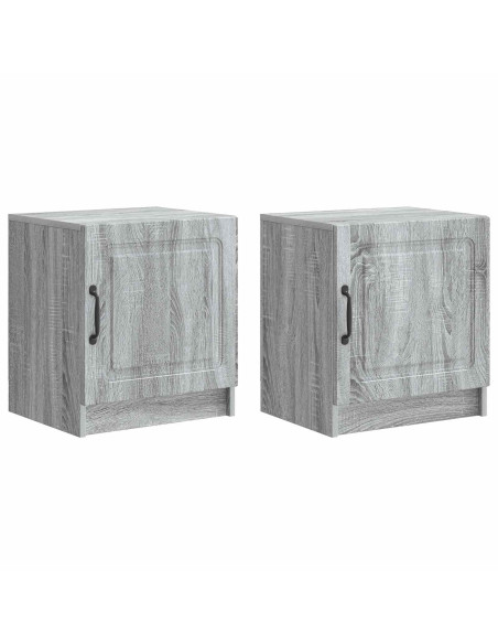 Armadio da Notte 2 pcs Grigio Sonoma 43 x 34,5 x 47 cm