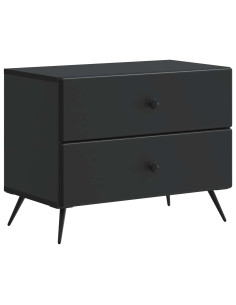 Armadio da Notte Nero 62 x 34,5 x 47,5 cm Legno ingegnerizzato