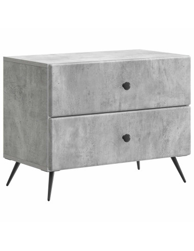 Armadio da Notte Grigio Cemento 62 x 34,5 x 47,5 cm