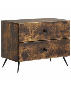 Armadio da Notte con cassetto Rovere Fumo 62 x 34,5 x 47,5 cm