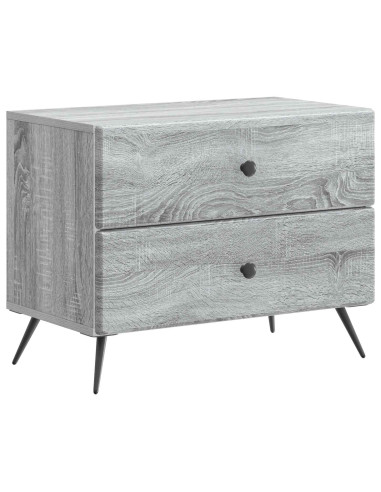 Armadio da Notte con cassetto Grigio Sonoma 62 x 34,5 x 47,5 cm