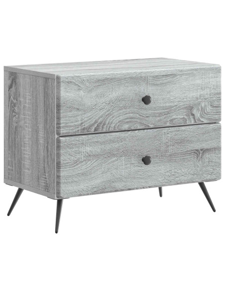 Armadio da Notte con cassetto Grigio Sonoma 62 x 34,5 x 47,5 cm