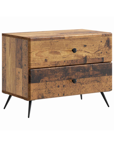 Armadio da Notte con cassetto Legno antico 62 x 34,5 x 47,5 cm