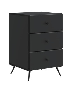 Armadio da Notte Nero 43 x 41 x 66,5 cm Legno ingegnerizzato